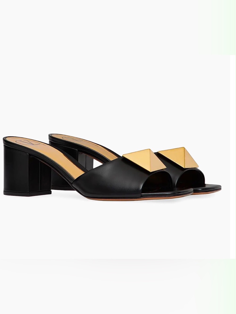 New Valentino Garavani One Stud Calfskin Slide Sandal 60MM EU 37 NWB